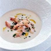 White Gazpacho with Pickled Shrimp