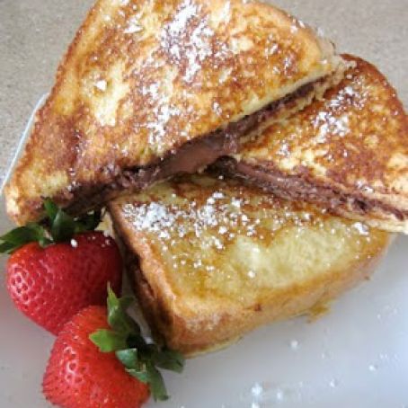 Nutella Stuffed Custard French Toast