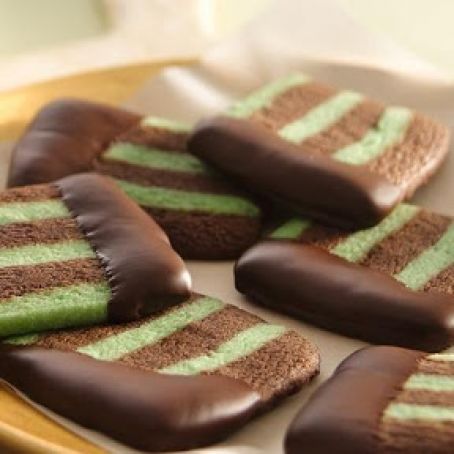 Chocolate-Mint Layered Cookie Slices