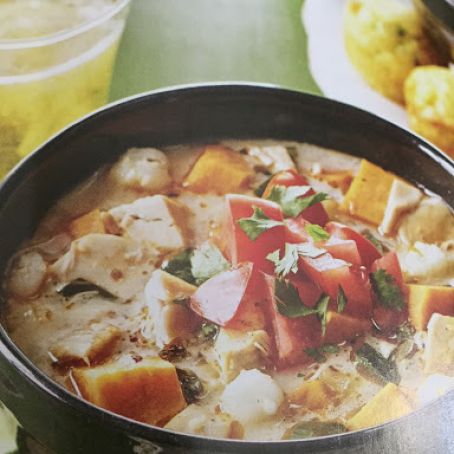 Chicken & Chipotle Chowder with Sweet Potato and Poblano