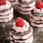 Chocolate and Fresh Raspberry Cream Napoleons