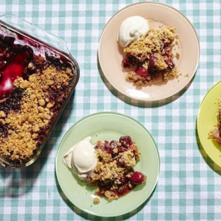 Bourbon Cherry Crisp
