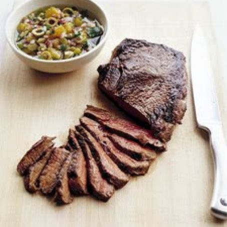Seared Sirloin Steak with Onion Relish