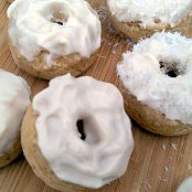Lemon Donuts with Vegan Cream Cheese Frosting