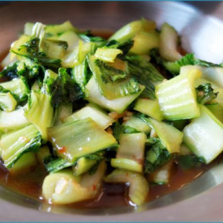 Stir Fried Bok Choy with Garlic and Ginger