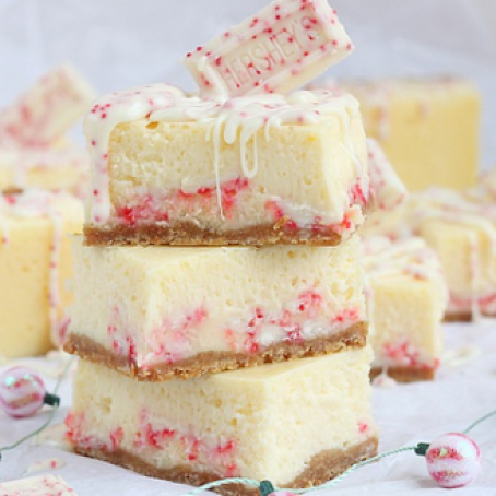 Candycane CheeseCake Bars
