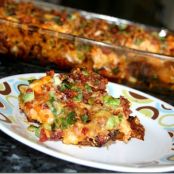 Loaded Potato & Buffalo Chicken Casserole