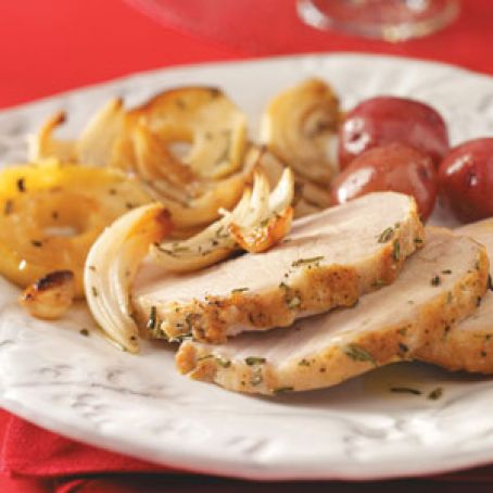 Roast Pork with Apples & Onions