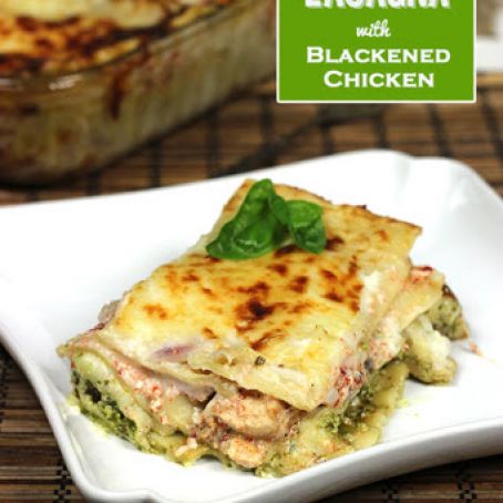 Blackened Chicken Pesto Lasagna