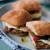 Grilled Chicken Sandwiches with Mozzarella, Tomato and Basil