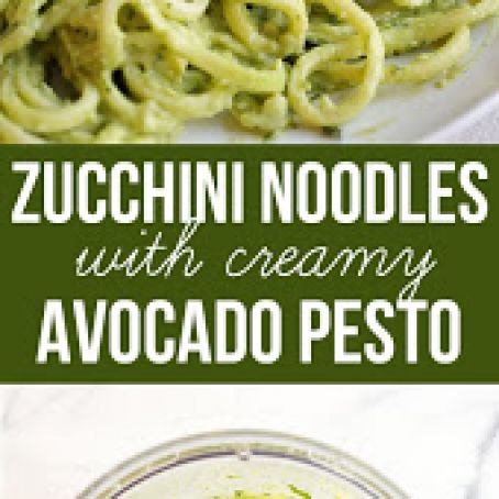Zucchini Noodles with Creamy Avocado Pesto