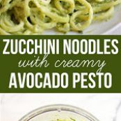 Zucchini Noodles with Creamy Avocado Pesto