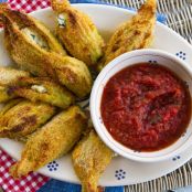 Baked Ricotta Stuffed Zucchini Flowers