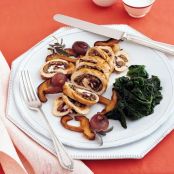 Radicchio and Mushroom Chicken Roulade