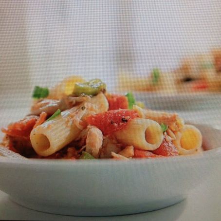 CHICKEN-RATATOUILLE PASTA  {sandra lee}