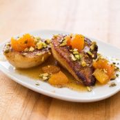 Roasted Pears with Dried Apricots and Pistachios