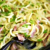 CARBONARA****Spaghetti with Ham and Alfredo Sauce - 12(4) Points