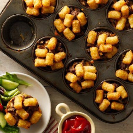Muffin-Tin Tater Tot Hot Dish Cups