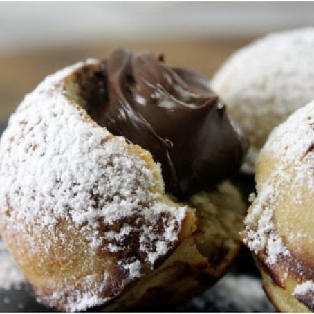 Nutella Filled Ebelskiver Doughnut Holes