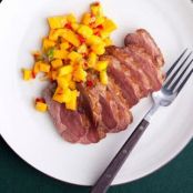 DUCK BREAST STEAKS w/FRESH MANGO