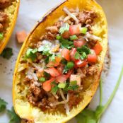 Turkey Taco Spaghetti Squash Boats
