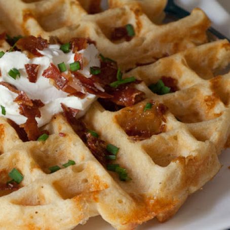 Beer Cheddar Waffles