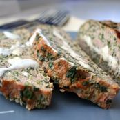 Feta-Stuffed Turkey Meatloaf with Tzatziki Sauce