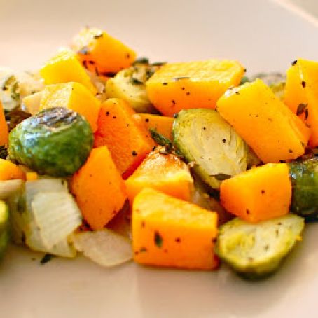 Brussel Sprouts with Butternut Squash