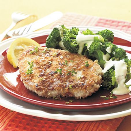 Asiago Crusted Pork Chops