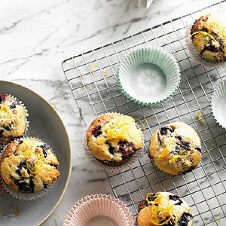 Citrus-Topped Double Blueberry Muffins