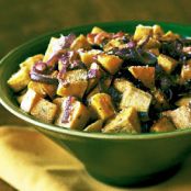 Roasted Sweet Potatoes and Onions with Rosemary and parmesan