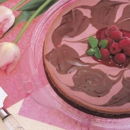 Raspberry Chocolate Swirl Cheesecake Recipe