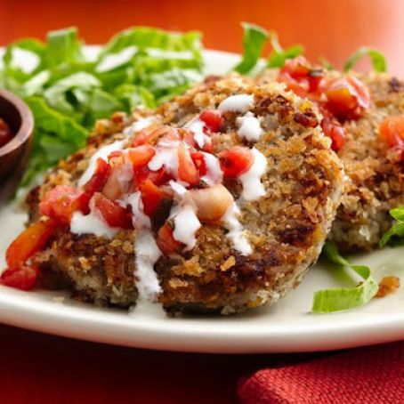 Black Bean Cauliflower Cakes with Pico de Gallo