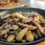 Roasted Fingerlings with Cremini Mushrooms
