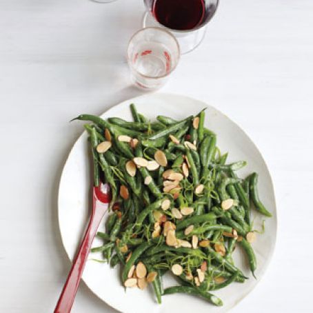 Green Beans with Miso and Almonds
