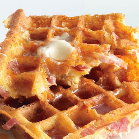 Ham-and-Cheese Waffles