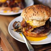 Grilled Barbecue Bacon Meatloaf Sandwich