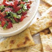 Hummus Pomodoro with Warm Pizza Crust