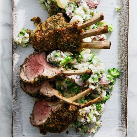 Herb-crusted lamb