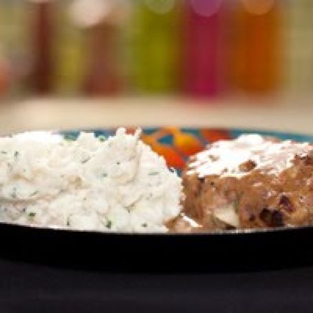 Turkey Stuffing Meatloaves and Mashed Potatoes with Herbs