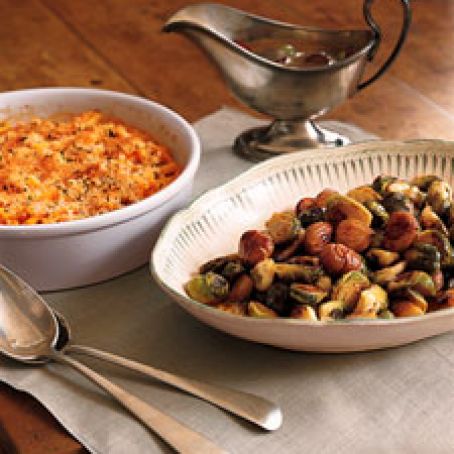 Caramelized Chestnuts and Brussels Sprouts