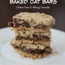 Apple SunButter Baked Oat Bars {Gluten Free & Allergy Friendly}