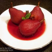 Poached Pears in Red Wine