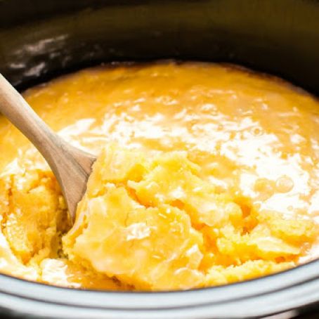 Slow Cooker Lemon Spoon Cake