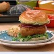 Beer Battered Fishwiches with Avocado Sauce