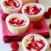 Raspberry Swirl Cheesecake Cupcakes