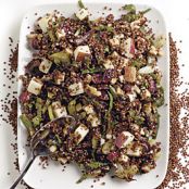 Quinoa Salad with Apples, Walnuts, Dried Cranberries, and Gouda