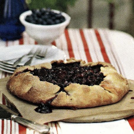Blueberry and Blackberry Galette with Cornmeal Crust