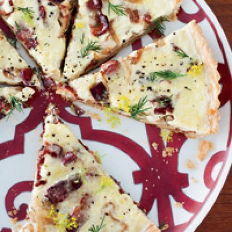 Bacon, Cheddar and Onion Quiche