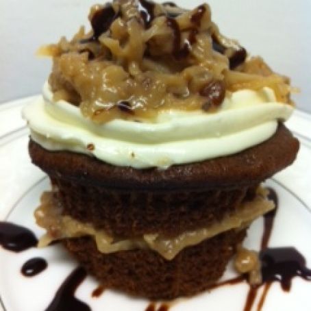 Cake mix: German Chocolate Cupcakes